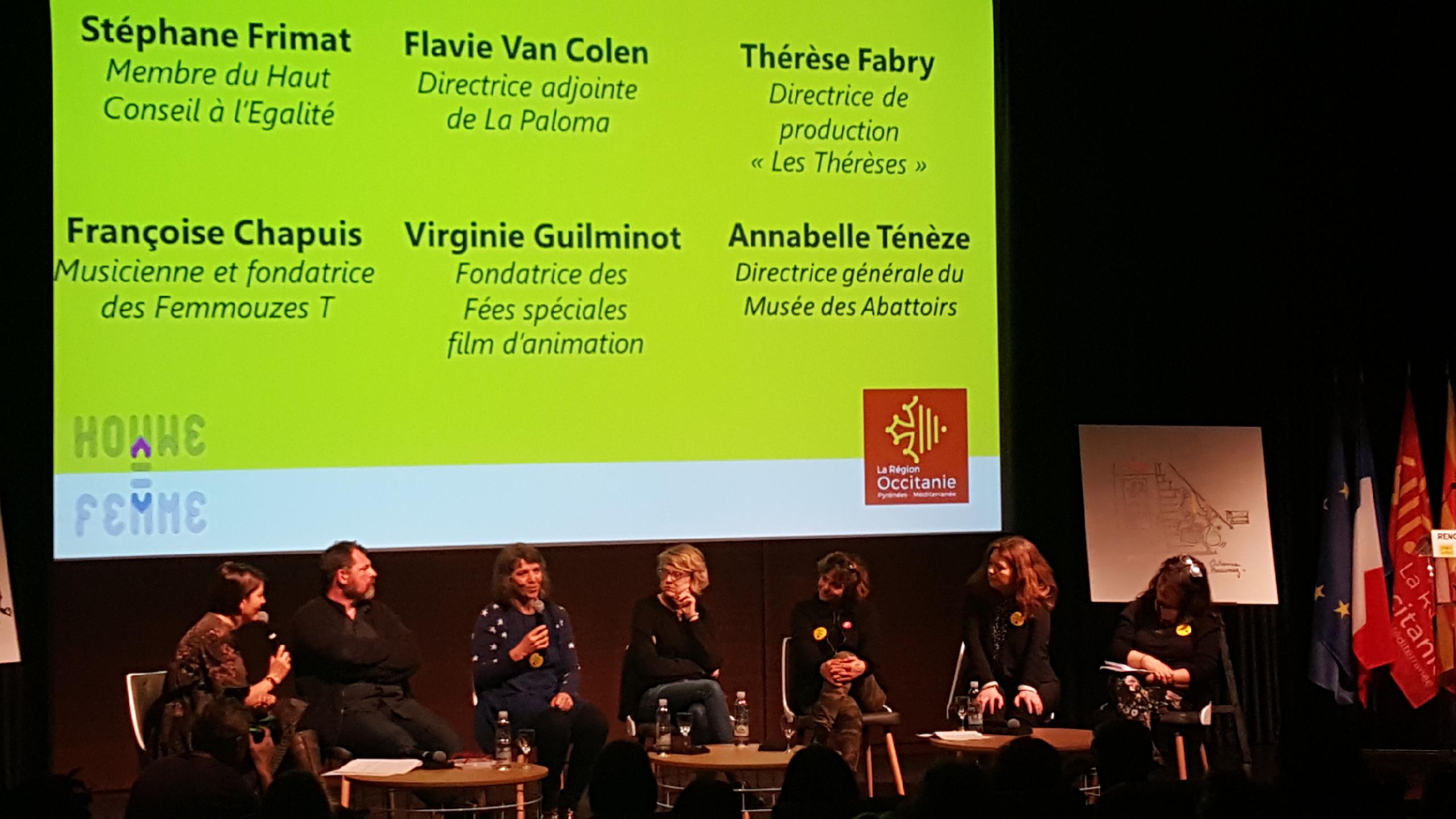 la table ronde ronde "La place des femmes dans la création artistique en Occitanie" 